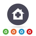 Medical hospital sign icon. Home medicine symbol.