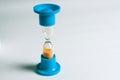 Medical hourglass on a white background. Measuring time in a classic way