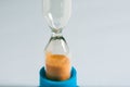 Medical hourglass on a white background. Measuring time in a classic way