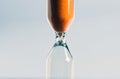 Medical hourglass on a white background. Measuring time in a classic way