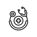 Black line icon for Medical, medicative and facility Royalty Free Stock Photo