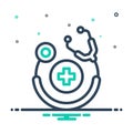 Mix icon for Medical, medicative and facility Royalty Free Stock Photo