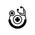 Black solid icon for Medical, medicative and facility Royalty Free Stock Photo