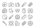 Medical icon. Medicine and Health line icons set. Vector illustration.