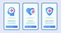 Medical icon mind full health heart care health protection for mobile apps template banner page UI with three variations