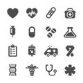 Medical icon set, vector eps10 Royalty Free Stock Photo