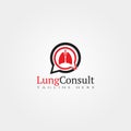 Medical icon template,lung consult logo,creative vector design