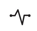 Medical pulse icon vector logo design template Royalty Free Stock Photo