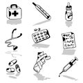 Medical icons Royalty Free Stock Photo