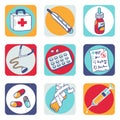 Medical icons Royalty Free Stock Photo