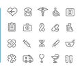 Medical Icons // Blue Line Royalty Free Stock Photo