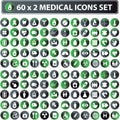 Medical icons, button web set Royalty Free Stock Photo