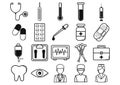 medical icons collection. Vector illustration decorative design Royalty Free Stock Photo