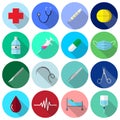 Medical Icons Color Flat Design