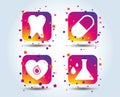 Medical icons. Pill, tooth, chemistry and heart. Royalty Free Stock Photo