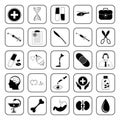 Medical 25 icons set for web and mobile