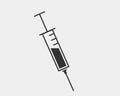 Medical icons vector. Syringe icon medicine drug