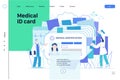 Medical id card, health card - medical insurance web template