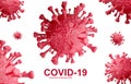 Medical illustration group of Corona virus background , Covid-19 , 3D-rendering