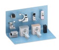 Medical imaging system on blue exhibition stage Royalty Free Stock Photo
