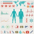 Medical Infographic set Royalty Free Stock Photo