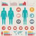 Medical Infographic set Royalty Free Stock Photo