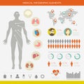 Medical infographic set. Vector illustration Royalty Free Stock Photo