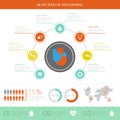 Medical infographic set. Vector illustration Royalty Free Stock Photo