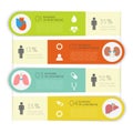 Medical infographic set. Vector illustration Royalty Free Stock Photo