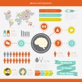 Medical infographic set. Vector illustration Royalty Free Stock Photo