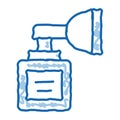 medical inhaler doodle icon hand drawn illustration