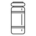 Medical injection jar icon, outline style
