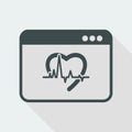 Medical instrument - Computer application for healtcare - vector flat icon