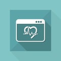 Medical instrument - Computer application for healtcare - vector flat icon