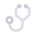 Medical instrument stethoscope vector icon, editable vector