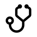Medical instrument stethoscope vector icon, editable vector