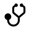 Medical instrument stethoscope vector icon, editable vector