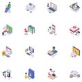 Medical Isometric Icons Royalty Free Stock Photo