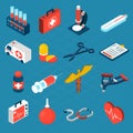 Medical Isometric Icons Royalty Free Stock Photo