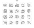 Medical Istruments Well-crafted Pixel Perfect Vector Thin Line Icons 30 2x Grid for Web Graphics and Apps. Royalty Free Stock Photo