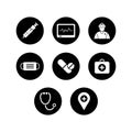 Medical kit black and white icon free for commercial use
