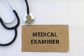 medical examiner on brown paper Royalty Free Stock Photo
