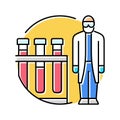 medical lab assistant samples color icon vector illustration