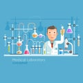 Medical Laboratory Conceptual. Royalty Free Stock Photo