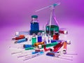 Medical laboratory glass equipment Royalty Free Stock Photo