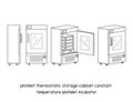 Medical laboratory platelet thermostatic storage Cabinet high quality Constant temperature platelet incubator diagram