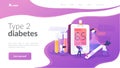 Diabetes mellitus landing page concept