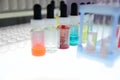 In the medical laboratory. Set of tubes and Royalty Free Stock Photo