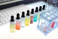 In the medical laboratory. Set of tubes and Royalty Free Stock Photo