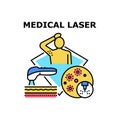 Medical Laser Vector Concept Color Illustration